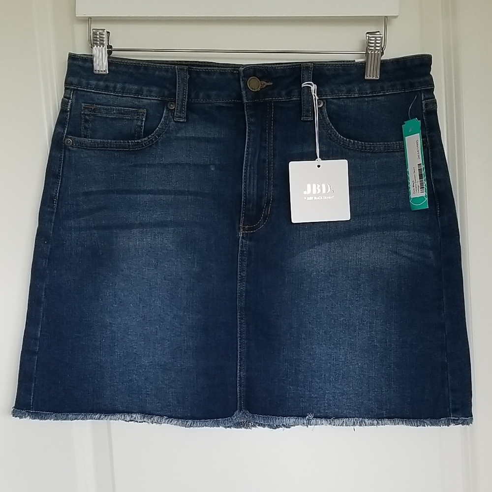 JBD Women's Denim Mini Skirt - Dark Blue